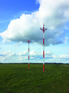 Anemometer mast in Luton
