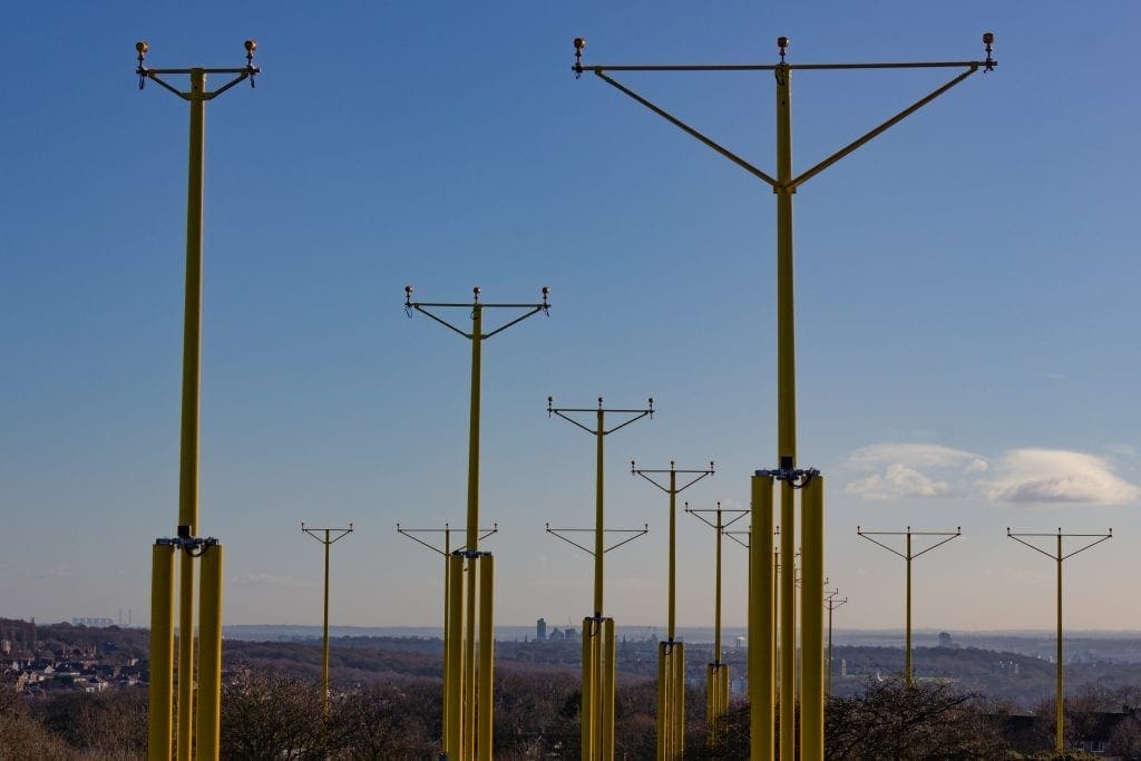 Leeds Bradford Approach Mast at airfield - frangible structures