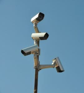 CCTV surveillance camera monopole mast